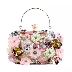 Diamantes Flor Embraiagem Bordados Para Mulheres, Senhora De Luxo Bolsas, Sacos De Noite, Cadeia Bolsa De Ombro, Nova Chegada, Moda - loja online