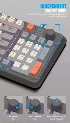 USB Wired Game Keyboard and Mouse Set, Iluminado, Desktop, Laptop, Casa, Escritório, Feminino, Masculino, K820 - comprar online