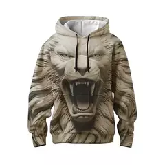 Moletom com capuz dragão estampado em 3D, pulôver casual, moletom de rua, roupas masculinas grandes, nova moda, outono e inverno - Wolf Magazine