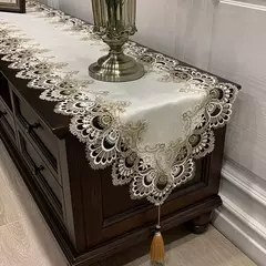 Toalha De Mesa De Renda De Flor Antiderrapante, Tampa De Mesa, Retângulo, Cozinha, Jantar, Café, Festa, Mesa, Decoração Do Armário na internet