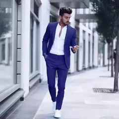 Ternos casuais slim fit masculinos para casamento, lapela de pico, smoking masculino do noivo, traje masculino, 2 peças na internet