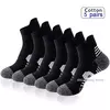 Meias esportivas de fitness profissional para homens e mulheres, fundo de toalha, antiderrapante, corrida, basquete, treinamento, secagem rápida, 5 pares