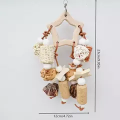 Brinquedos para pássaros, brinquedo de mastigar, gaiola de papagaio, brinquedo de mordida, cascas de milho, contas de madeira coloridas, brinquedos de entretenimento para papagaios pequenos e médios - comprar online