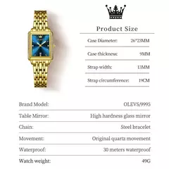 OLEVS-Relógio Quartzo de Diamante Impermeável em Aço Inoxidável Feminino, Elegante, Top Fashion, Negócios, Luxo, Original - Wolf Magazine
