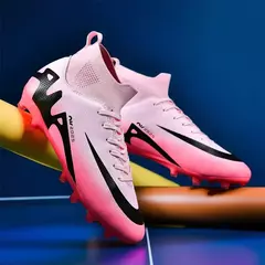 Imagem do Botas de campo de futebol profissional para homens, grampos antiderrapantes, sapatos de treinamento de grama interna para crianças, sociedade original