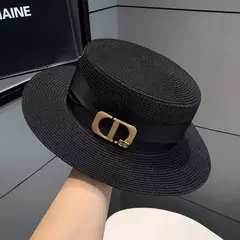 Chapéu de palha feminino casual achatado, chapéu Panamá Beach, chapéu feminino elegante, outing, verão - comprar online