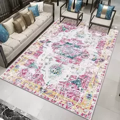 Bohemia tapetes da sala de estar decoração quarto deluxe anti deslizamento tapetes grande área tapete lounge tapete persa lavável