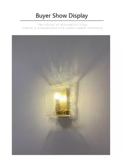 Luxo Lâmpada De Parede Com Onda De Água Padrão, Todo O Cobre, Sala De Estar Fundo, Quarto, Cabeceira, Hotel, Salão, Corredor - comprar online