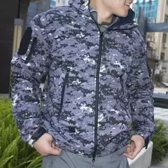 Jaquetas de caminhada de lã camuflada para homens, blusão masculino, roupas táticas, outono, 2024 - loja online