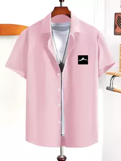 Europa e nos estados unidos verão casual solto cardigan camisa de manga curta masculina tendência camiseta masculina camisa casual - comprar online