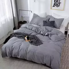 Nordic Solid Color Lixar Duvet Cover Set, Individual, Duplo, Queen, Cama King Simples, Fronha, Roupa de cama, Sem lençol,
