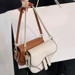Imagem do Sacos portáteis do mensageiro do ombro único para mulheres, bolsa crossbody de couro, bolsa simples, bolsas sela