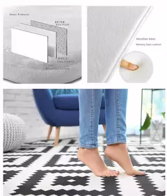 Tapete abstrato antiderrapante para sala de estar, decoração moderna, tapetes na internet