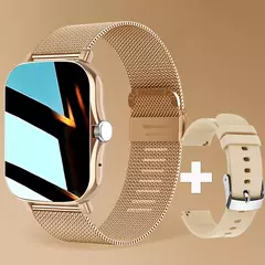 Relógio inteligente quadrado para homens e mulheres, rastreador de fitness, relógio inteligente esportivo, toque de discagem, música, Smartclock para Android, iOS - Wolf Magazine