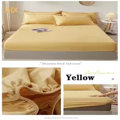100% algodão cabido folha de cama com faixa elástica cor sólida anti-deslizamento ajustável colchão capa para cama única dupla rei rainha - loja online