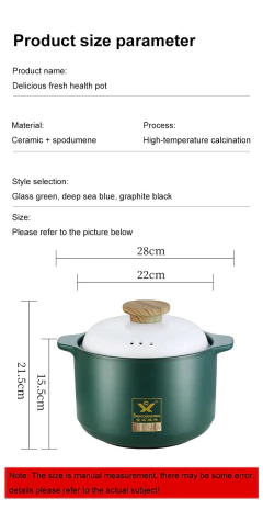 Imagem do Caçarola de 2.8/4/5l, panela resistente a altas temperaturas, panela de molho de cerâmica, fogão reforçado com alça, ferramenta de cozinha