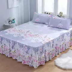 Conjunto de lençóis antiderrapantes macios, colcha de flores, lençol para rei e rainha, capa de cama doméstica, 1.5m 1.8m e 2m, 3PCs por conjunto na internet
