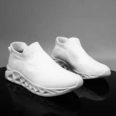 Tênis respirável para homens e mulheres, tênis esportivo slip-on, tênis azul, meias de verão tamanho grande 48, moda de venda quente - Wolf Magazine