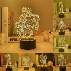 Saint Seiya Anime Figuras Lâmpada da noite, Cavaleiros do Zodíaco Action Figure, Decoração do Quarto, Luz Acrílica, Coleção Model Toy