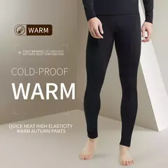 Calças quentes para homens com pelúcia e engrossado outono e inverno alta elasticidade, calças esportivas justas e pan de ajuste fino - Wolf Magazine