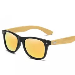 Óculos de sol ultravioleta de madeira clássicos para homens, óculos masculinos, condução, equitação, óculos esportivos, óculos de madeira, bambu, moda, UV400 - comprar online