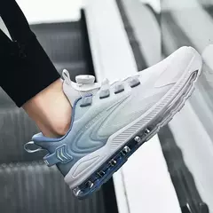 Tênis de corrida acolchoados para homens, tênis antiderrapantes, botões rotatórios, adequados para exterior, casual, conforto, alta qualidade, venda quente - comprar online