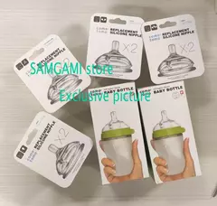 Imagem do Garrafa de silicone para crianças, BPA Free Feeding Bottle para crianças, Verde e rosa, 5 oz e 8 oz, 2 pacotes