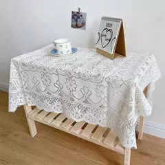 Imagem do Toalha De Mesa De Renda Branca, Cobertura De Mesa De Jantar, Decoração De Festa De Casamento, Tampas De Mesa, Sala De Estar, Decoração De Mesa