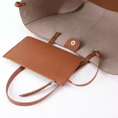 Bolsa de ombro elegante de grande capacidade para mulheres, Bolsa de lazer de couro PU - comprar online