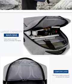 Mochila simples e elegante, mochila multifuncional de grande capacidade para deslocamento, viagens de negócios, bolsa para computador de estudante-ll - Wolf Magazine