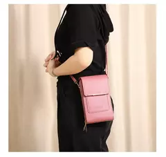 Imagem do Buylor-Bolsa de couro feminina, tela sensível ao toque, bolsa para celular, bolsa de ombro pequena, macia, feminina, barata, transversal