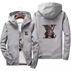 Jaqueta esportiva com capuz de montanhismo masculina, jaqueta estampada casual elegante, marca de luxo, top de alta qualidade, nova, 2024 - comprar online
