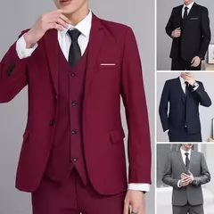 Casaco de terno formal masculino, um botão, preto, azul, vermelho, slim fit, blazer de moda, jaqueta casual, roupas masculinas - comprar online