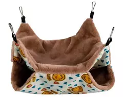 Rede quente de pelúcia dupla grossa para ratos, cama para hamster, ninho de casa, saco de dormir, camas penduradas, gaiola de cobaia - Wolf Magazine