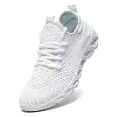 Calçado esportivo casual masculino, tênis leve, malha respirável, tênis preto de corrida, branco, atlético, corrida, tênis, ao ar livre - comprar online