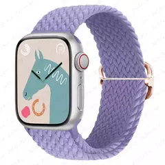 Bracelete Solo Trançado para Apple Watch, Band para iWatch Series 8, 9, 3, SE, 5, 6, 7, Ultra 2, Correia, 44mm, 40mm, 45mm, 49 milímetros, 41 milímetros, 45 milímetros