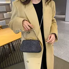 Saco de noite luxuoso para mulheres, alto design, banquete de festa, saco de glitter para senhoras, embreagem do casamento, bolsa de ombro, bolsa de corrente, marca - loja online