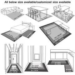 Ouro luxuoso grandes tapetes para sala de estar, Europa e América, Villa Hall d na internet