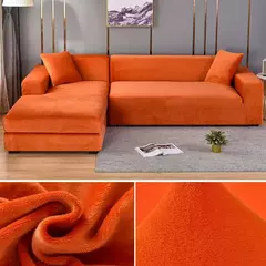 Tampa de veludo grosso do sofá para a sala de estar, tampa elástica, sofá de canto em forma L, estiramento, 1,2, 3,4 Seater - comprar online