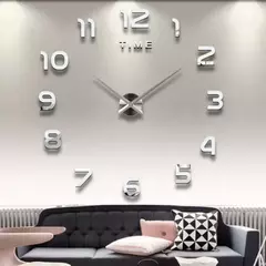 Imagem do Grande Espelho Acrílico Adesivos Relógio De Parede, 3D DIY Relógios De Quartzo, Design Moderno, Relógios De Moda, Sala De Estar, Home Decor, Horloge, 2023