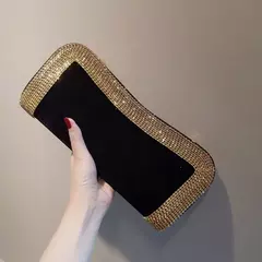 YoReAi-Beading Bolsa para Mulheres, Clutch Feminino, Bolsas de Ombro, Bolsas Festa, Veludo, Hobo-Bag Brilhante, Messenger Bag, Marca de Luxo na internet
