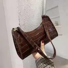 Retro Jacaré Padrão Bolsas De Couro PU para Senhoras, Bolsa Pequena Feminina, - comprar online