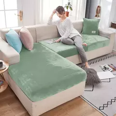 Sofá de pelúcia antiderrapante Slipcover, capa de sofá elástica para quarto, escritório, sala de estar, decoração de casa, sofá, protetor de móveis, 1pc na internet