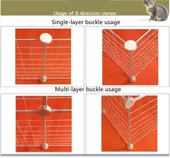 Imagem do A cerca para cães de estimação, faça você mesmo, pode ser combinada livremente, gaiola multifuncional para cães, cerca de quintal, pode ser dobrada para dormir e brincar, canil, casa de gato
