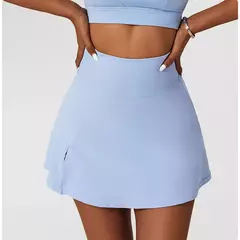 Conjunto de saia de ioga para mulheres, treino de ginástica, sutiã de ombro feminino de cintura alta, sutiã de tênis feminino - loja online