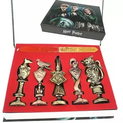 Harry Potter Time Turner Ampulheta Emblema De Metal, Conjuntos De Anéis De Broche, Varinha Mágica De Quadribol, Chaveiro De Pedra Mágica, Colar Caixa De Presente - loja online