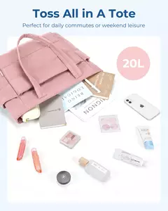 BAGSMART-Sacola acolchoada de algodão grande quadrado para mulheres, rosa, acolchoado feminino, bolsa de compras inchada, simples, diária - loja online