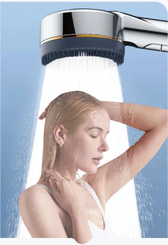 Imagem do Cabeça de chuveiro supercarregada filtrada, ajuste de quatro velocidades com vedação de água, multifuncional, chuveiro doméstico, acessórios de banheiro, 1 peça