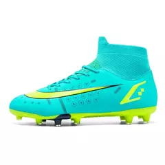 Imagem do Botas de futebol de alta qualidade para crianças sapatos de tornozelo alto sapatos de futebol de grama sapatos de futebol de alta qualidade fg/tf
