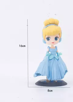 Disney-Q Posket Cartoon GK modelo brinquedos, princesa emaranhado, Rapunzel, Ariel, Elsa, sereia, Bella, bolo, decoração do carro, em estoque